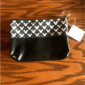 Minnie Mouse Coin Wallet with Keychain Black